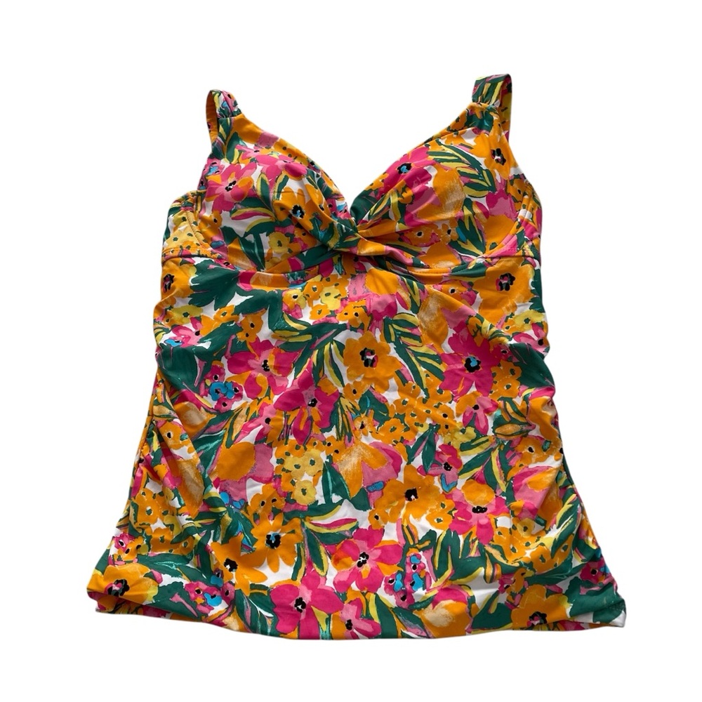 Anne Cole Sunshine Floral Underwire Tankini Size 34C/36B NWT 60%off MSRP